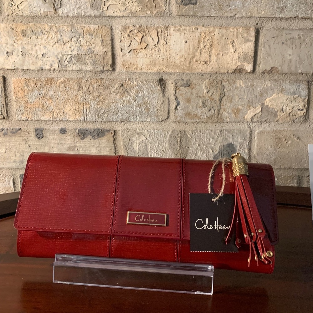 COLE HAAN Leather Jewelry Clutch